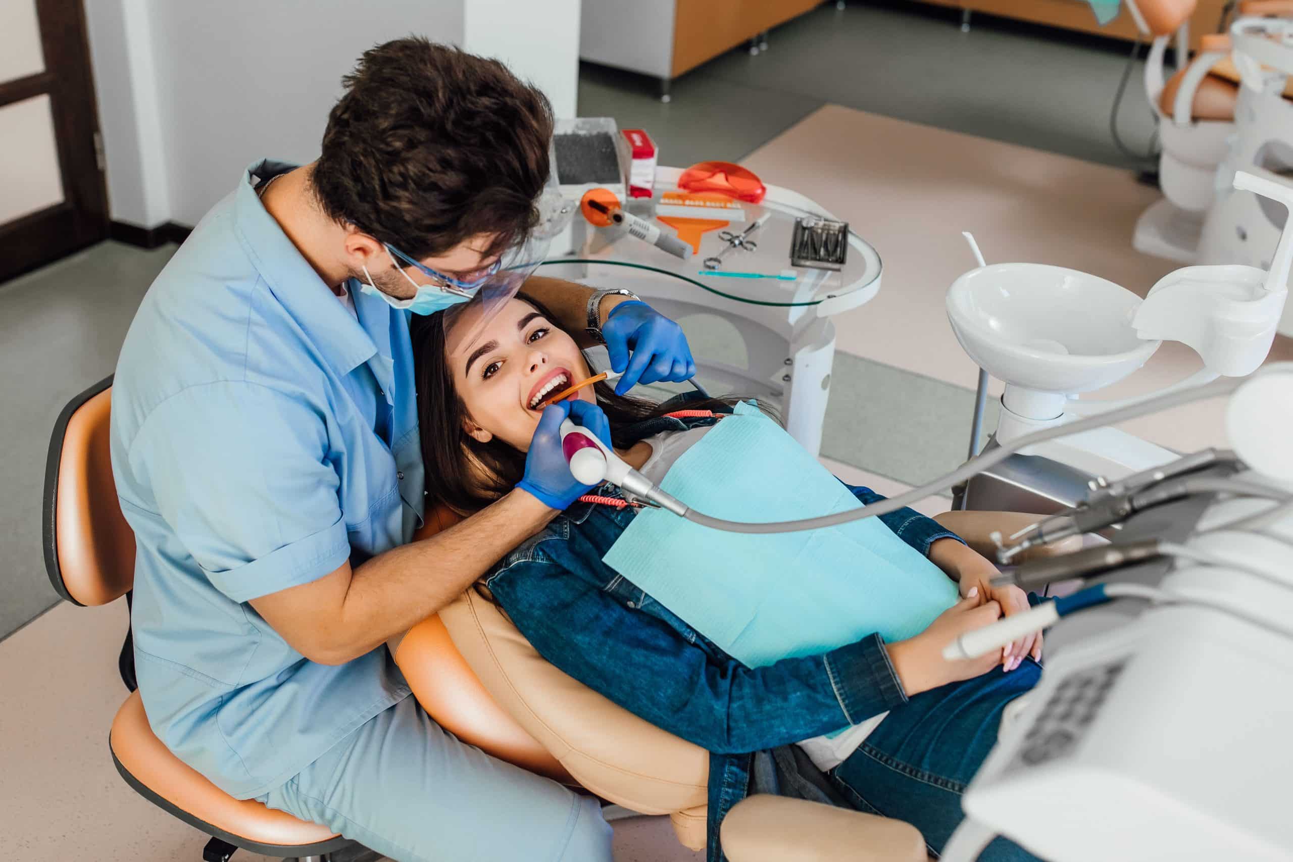 a dentist is having dental treatment near new brighton