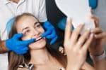 a women is getting dental treatment